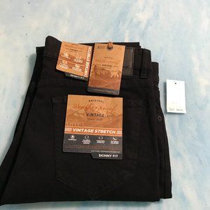 NWT Mens Black Weatherproof Stretch Jeans Skinny Fit 34x32